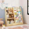 Kids Bookshelf And Toy Storage Organizer Multifunctional 4 Tier Wooden Kids Book Shelf With Bookcase Display Stand