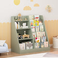 Kids Bookshelf And Toy Storage Organizer Multifunctional 4 Tier Wooden Kids Book Shelf With Bookcase Display Stand