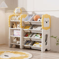 Kids Bookshelf And Toy Storage 4 Tier Toy Organizers W 8 Removable Storage Bins Kids Toy Storage Organizer For Study Room