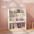 Kids Bookshelf With Open Storage Front Facing Childrens Bookcase Multi Tier Wooden Book Display Shelf