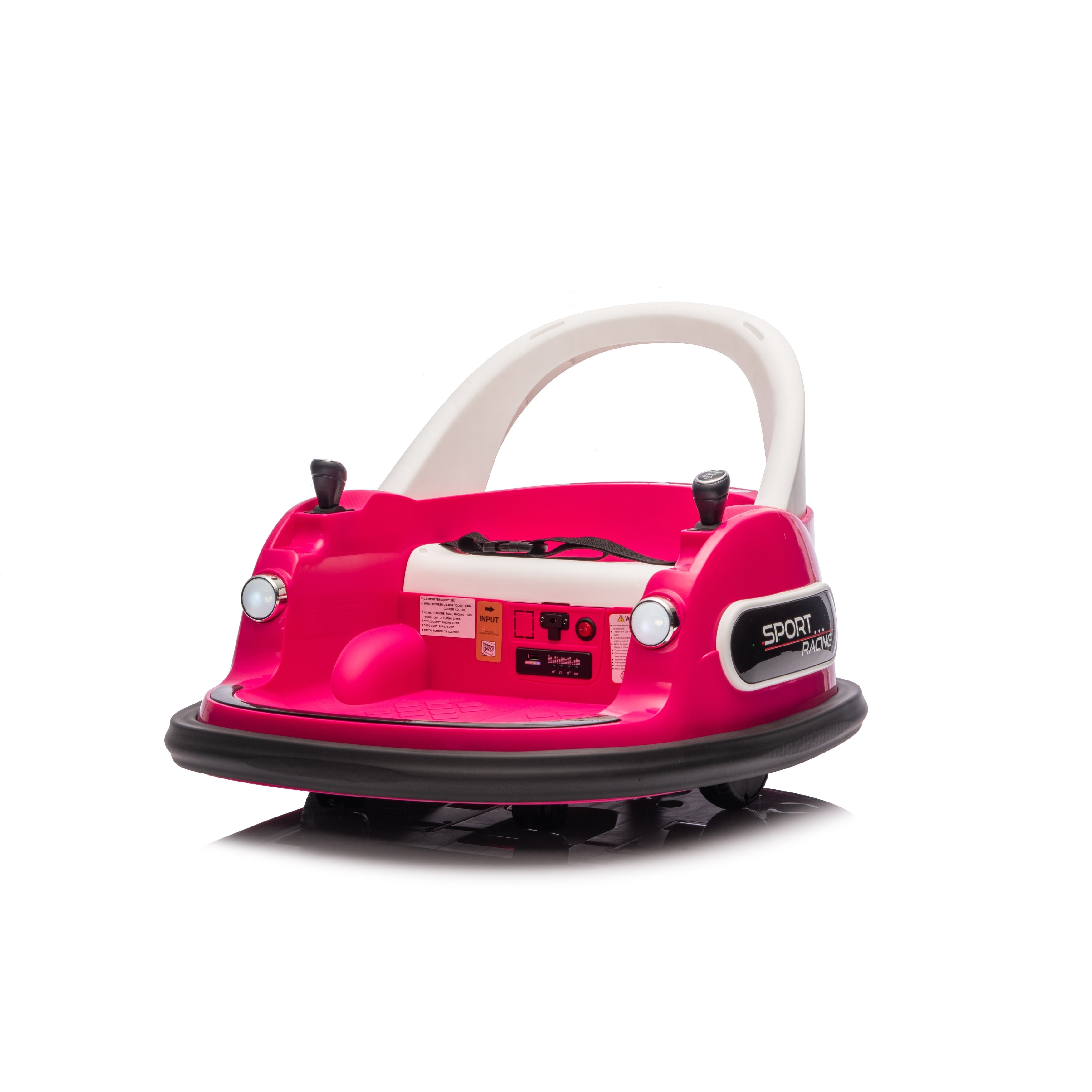 Kids Bumper Car Rose Pink Ride On Bumper Car With Remote Control Battery Powered Electric Car With Led Lights