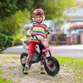 Kids Dirt Bike 12V Electric Motorcycle With Training Wheels Pink Ride On Car Battery Powered Electric Car
