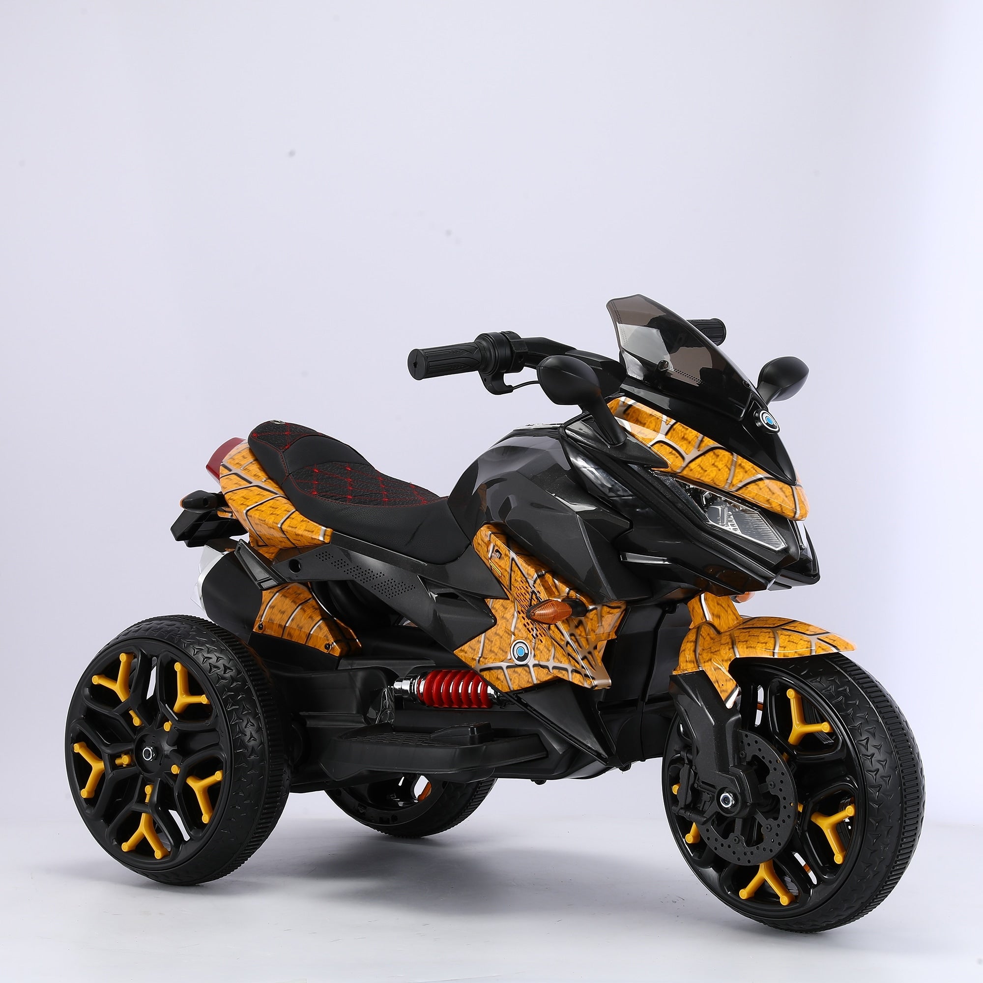 Kids Electric Motorcycle Ride On Motorcycle Ride On Bike Yellow Toddler Motorcycle With Bluetooth Lights