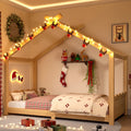 Kids House Bed Frame Solid Wood Floor Bed With Slat Support Queen Full Twin No Box Spring Needed