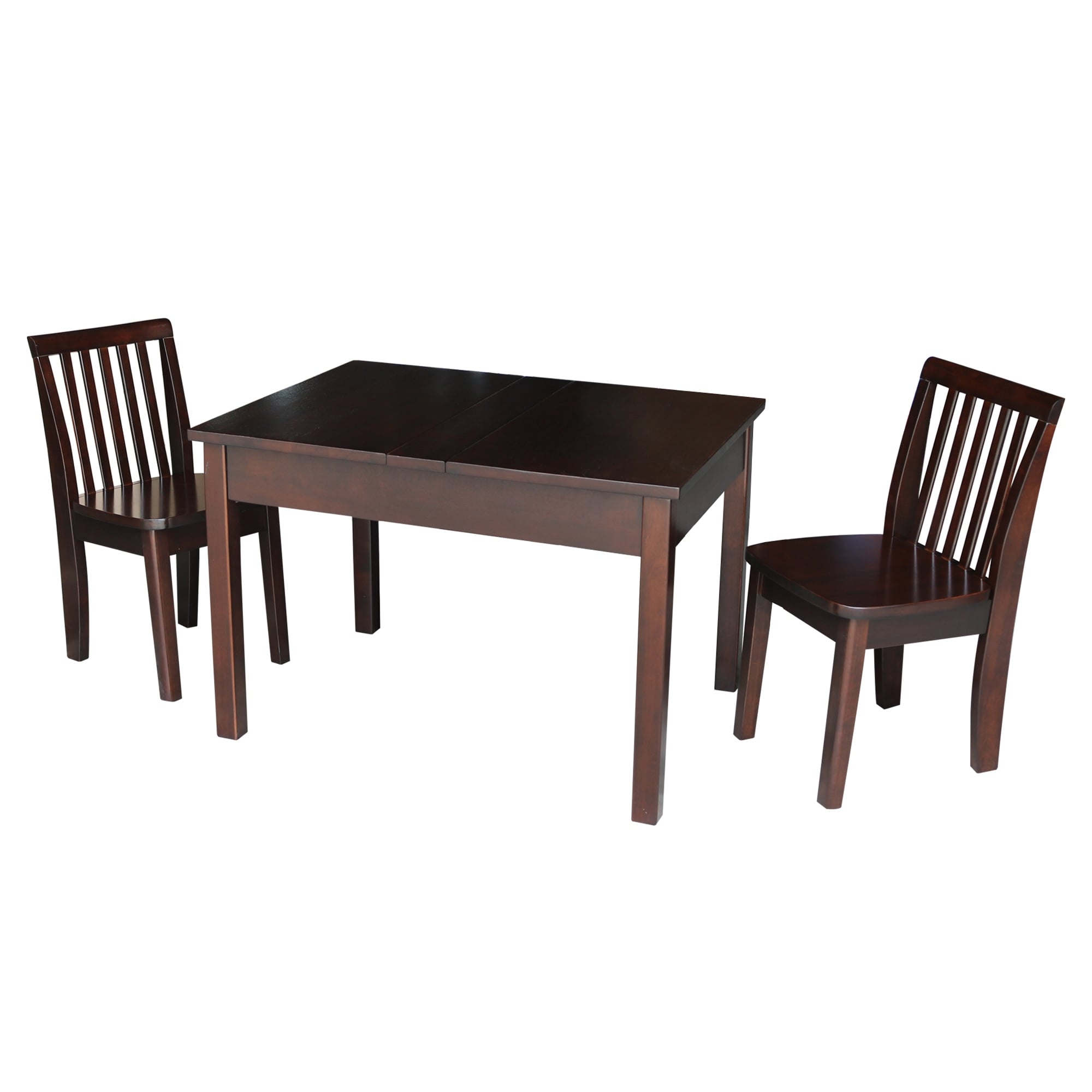 Kids Table With Lift Up Top And 2 Mission Juvenile Chairs 3 Piece Set