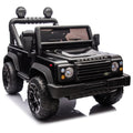 Kids Ride On Car With Remote Control Black Off Road Toy Car Battery Powered Electric Vehicle With Led Lights