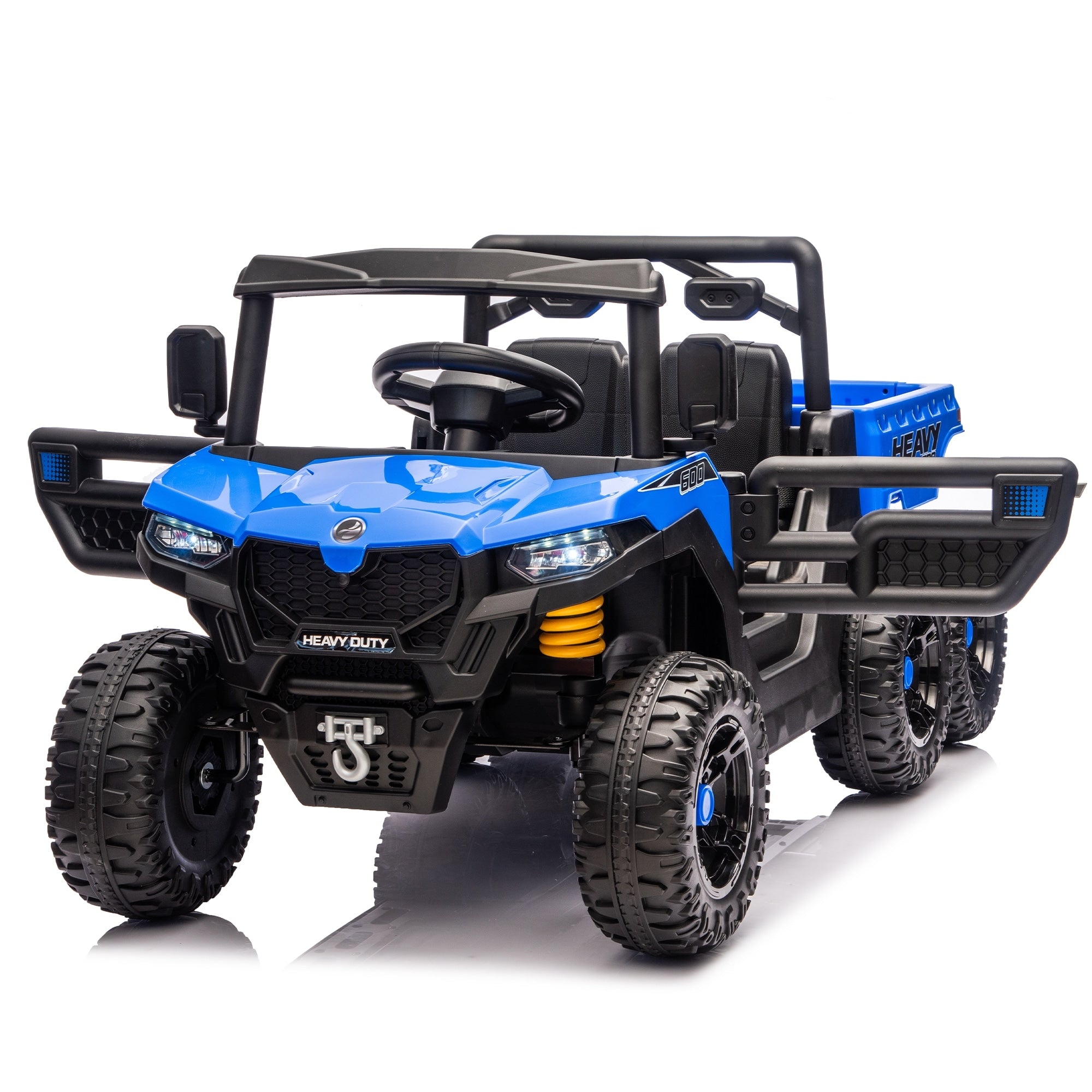 Kids Ride On Truck With Remote Control Blue Childrens Electric Dump Truck Electric Car With Led Lights