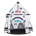 Kids Rocket Ship Play Tent Pop Up Spaceship Playhouse Set White
