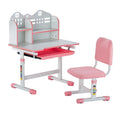 Kids Study Chair And Desk Set Study Desk And Chair For Kids With Bookshelf And Storage Drawer Adjustable Height Study Desk