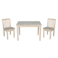 Kids Table With 2 Mission Juvenile Chairs Unfinished 3 Piece Set