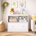 Kids Toy Storage Organizer With Large Drawer Low Bookshelf For Children