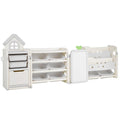 Kids Toy Storage With Bookshelf 4 Tier Large Toy Storage Organizer With 10 Plastic Bins With Bookshelf And Drawing Board