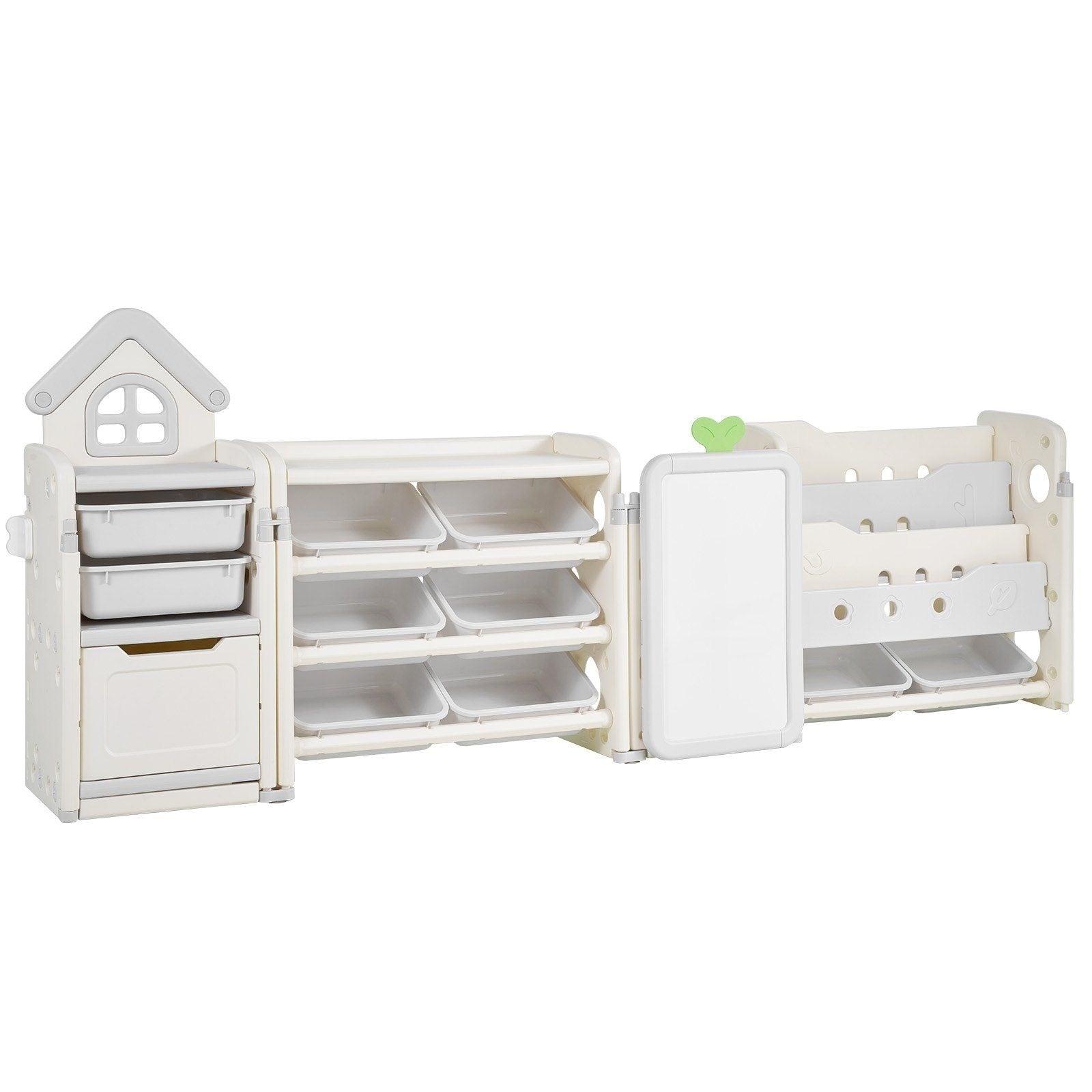 Kids Toy Storage With Bookshelf 4 Tier Large Toy Storage Organizer With 10 Plastic Bins With Bookshelf And Drawing Board