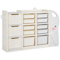 Kids Toy Storage 4 Tier Elephant Shape Toy Storage Organizer With 10 Plastic Bins Kids Cubby Cabinet Made For Study Room