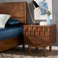 Carson Carrington Tessuto 2 Drawer Night Stand
