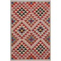 Kilim Carmina Gray Pink Hand Woven Wool Rug 48 X 65 4 Ft. 8 In. X 6 Ft. 5 In.