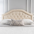 Christopher Knight Home Killian Adjustable Full Queen Studded Tufted Fabric Headboard