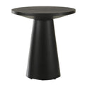 Kily Side End Table Cone Pedestal Base 20 Inch Round Top In Black