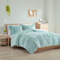 King Cal King Shaggy Long Fur Comforter Mini Set