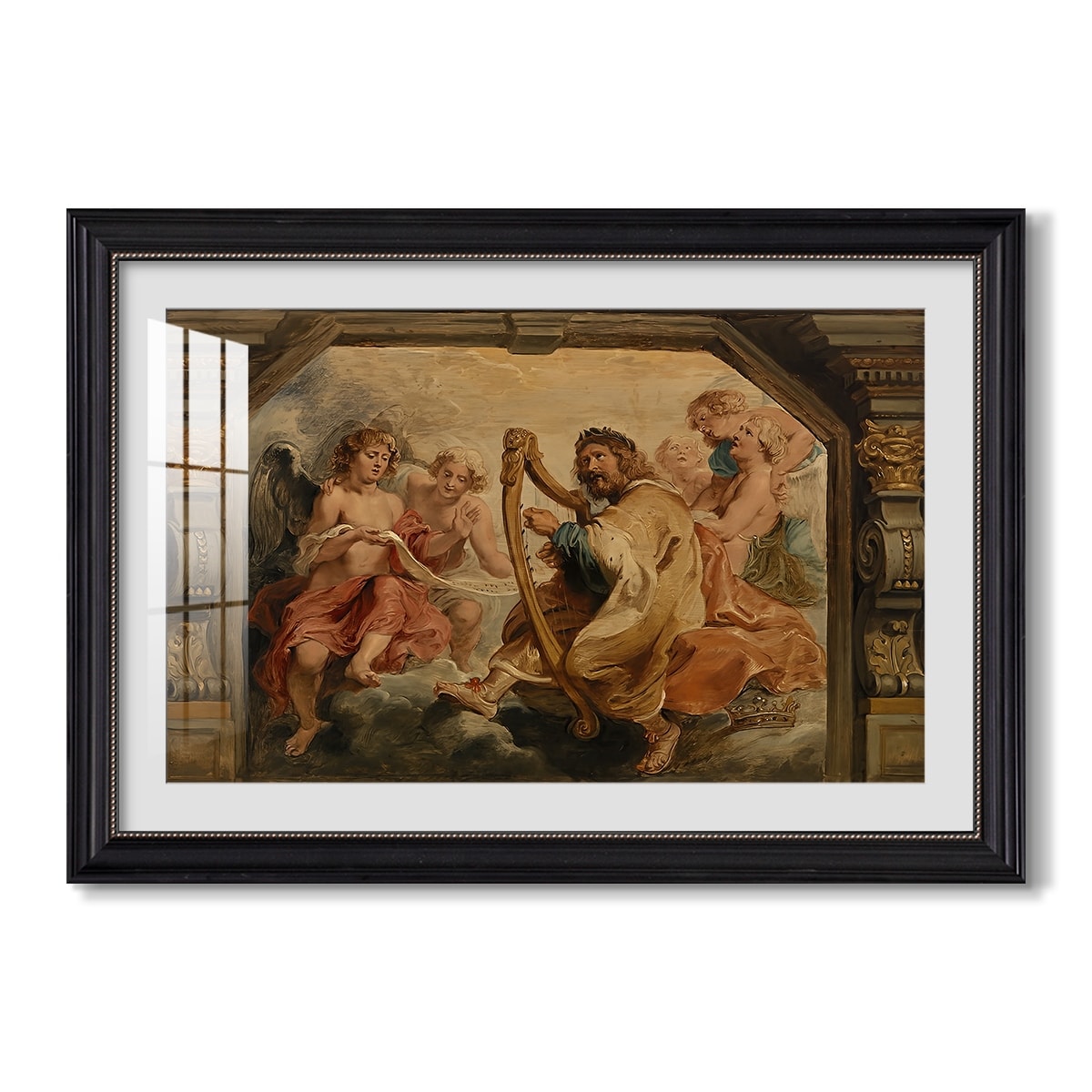 King David Playing The C 1627 1628 Peter Paul Rubens Custom Framed Print