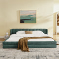King Size Upholstered Bed Frame With Thick Fabric