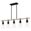 Kingsbridge 5 Light Linear Chandelier In Earth Black