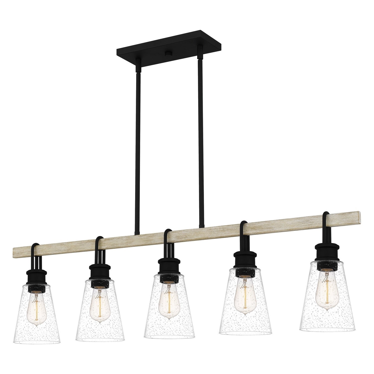 Kingsbridge 5 Light Linear Chandelier In Earth Black