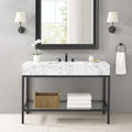 Kingsley 50 Black Stainless Steel Bathroom Vanity