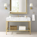 Kingsley 50 Gold Stainless Steel Bathroom Vanity