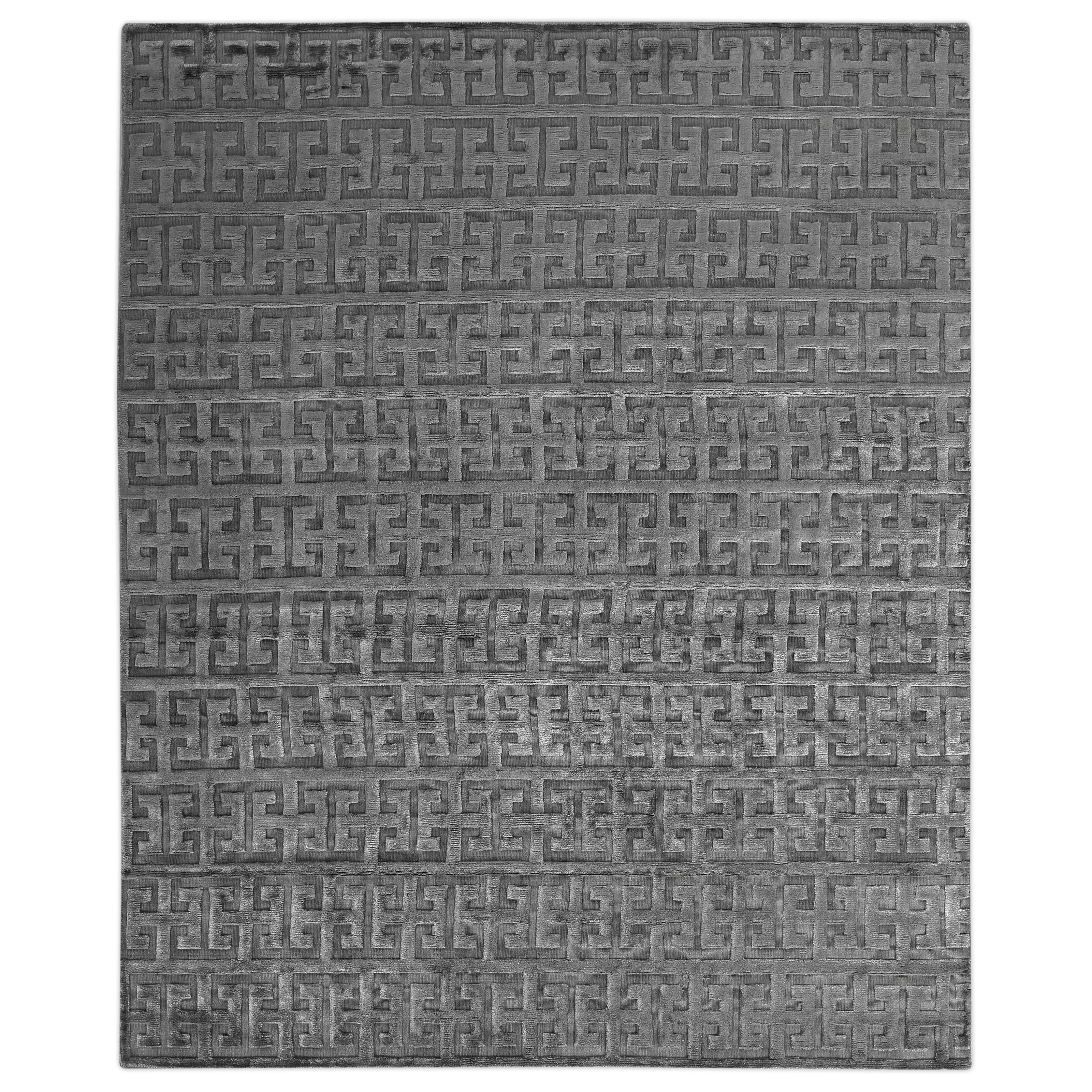 Kingsley Handloomed Bamboo Silk Aqua Area Rug 8 X 10