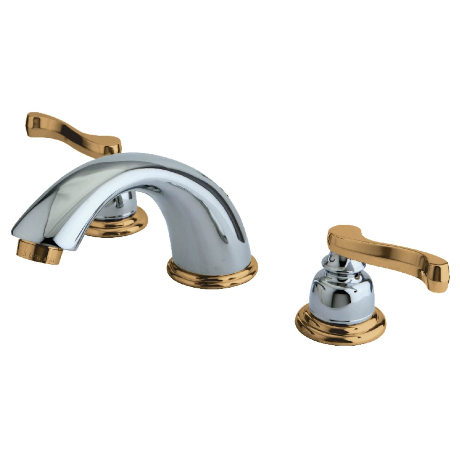 Kingston Brass Kb896.Fl 1.2 Gpm Widespread Bathroom Faucet With Pop Up Drain Assembly And Metal Handles