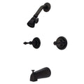 Double Handle Oil Rubbed Bronze Bath Tub And Shower Head Set