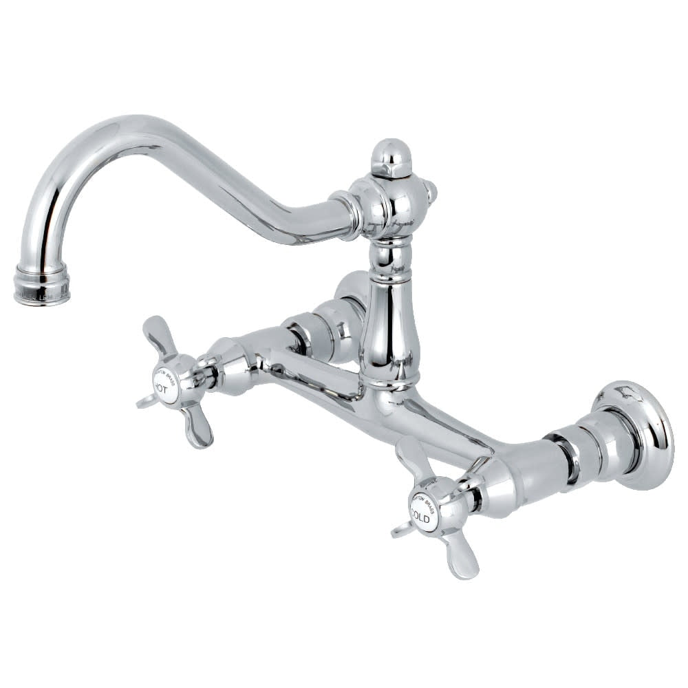 Kingston Brass Ks324.Bex Essex 1.2 Gpm Wall Mounted Bridge Widespread