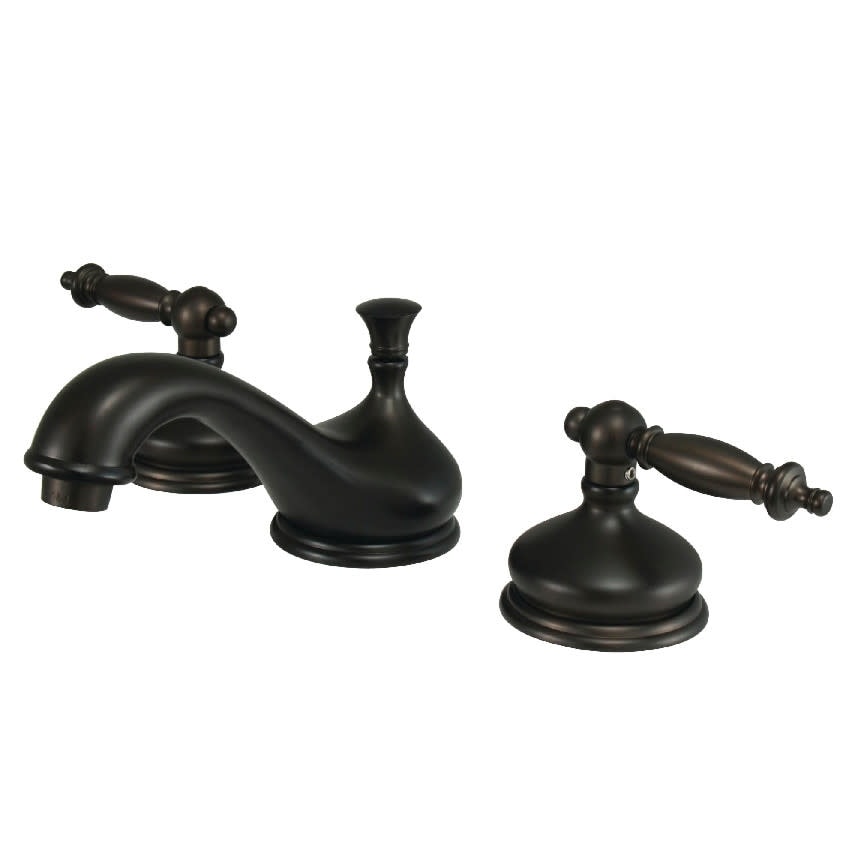 Kingston Brass Ks116.Tl Heritage 1.2 Gpm Deck Mounted Bathroom Faucet With Lever Handles Pop Up Assembly Included