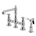 Kingston Brass Ks727.Bplbs Bel Air 1.8 Gpm Widespread Bridge Kitchen
