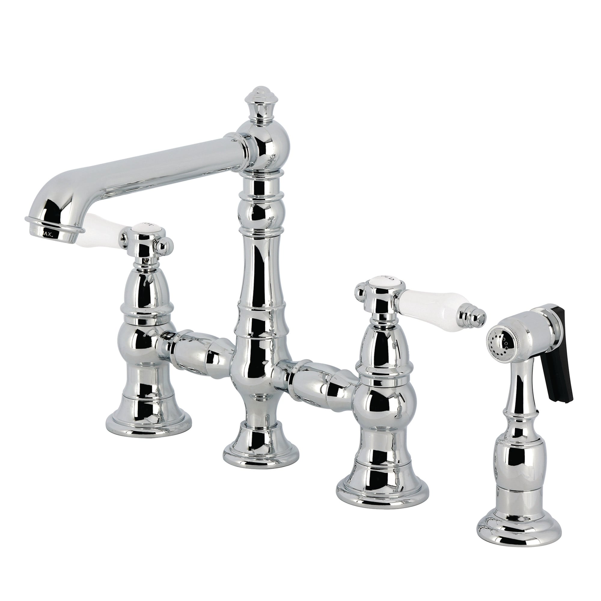 Kingston Brass Ks727.Bplbs Bel Air 1.8 Gpm Widespread Bridge Kitchen