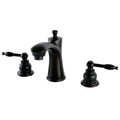 Kingston Brass Kb796.Kl Knight 1.2 Gpm Widespread Bathroom Faucet With Pop Up Drain Assembly And Metal Handles