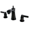 Kingston Brass Kb796.Ndl Nuvofusion 1.2 Gpm Widespread Bathroom Faucet With Pop Up Drain Assembly And Metal Handles
