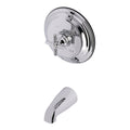 Kingston Brass Kb263.Exto Elinvar Tub Filler Faucet With Metal Cross Handle
