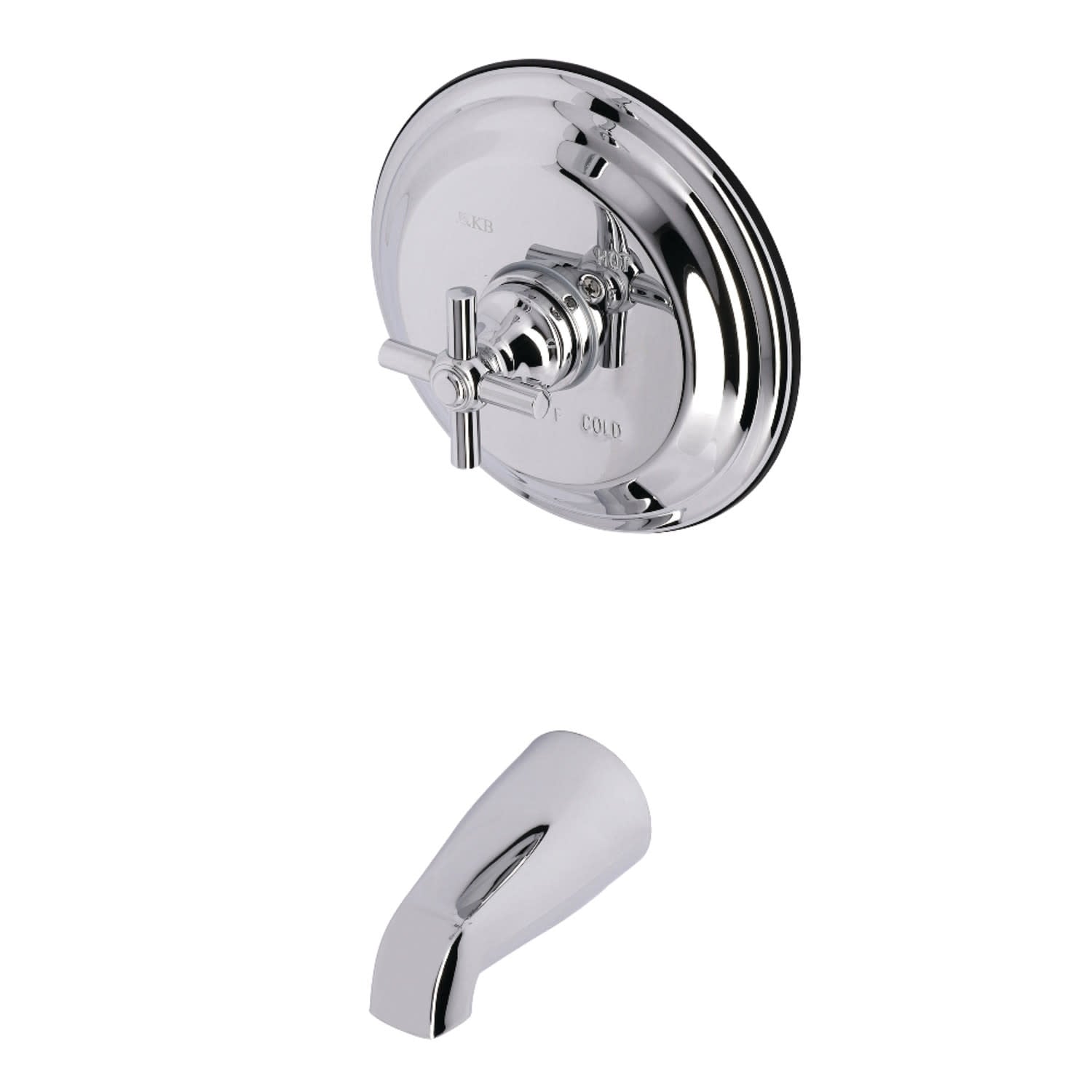 Kingston Brass Kb263.Exto Elinvar Tub Filler Faucet With Metal Cross Handle