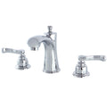 Kingston Brass Kb796.Fl Royale 1.2 Gpm Widespread Bathroom Faucet With Pop Up Drain Assembly And Metal Handles