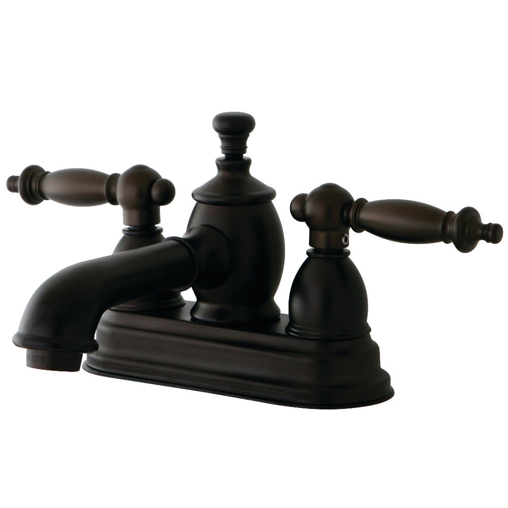 Kingston Brass Ks700.Tl Templeton 1.2 Gpm Centerset Bathroom Faucet With Pop Up Drain Assembly And Metal Handles