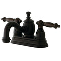 Kingston Brass Ks710.Tl Templeton 1.2 Gpm Centerset Bathroom Faucet With Pop Up Drain Assembly And Metal Handles