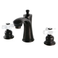 Kingston Brass Kb796.Px Victorian 1.2 Gpm Widespread Bathroom Faucet With Pop Up Drain Assembly And Porcelai