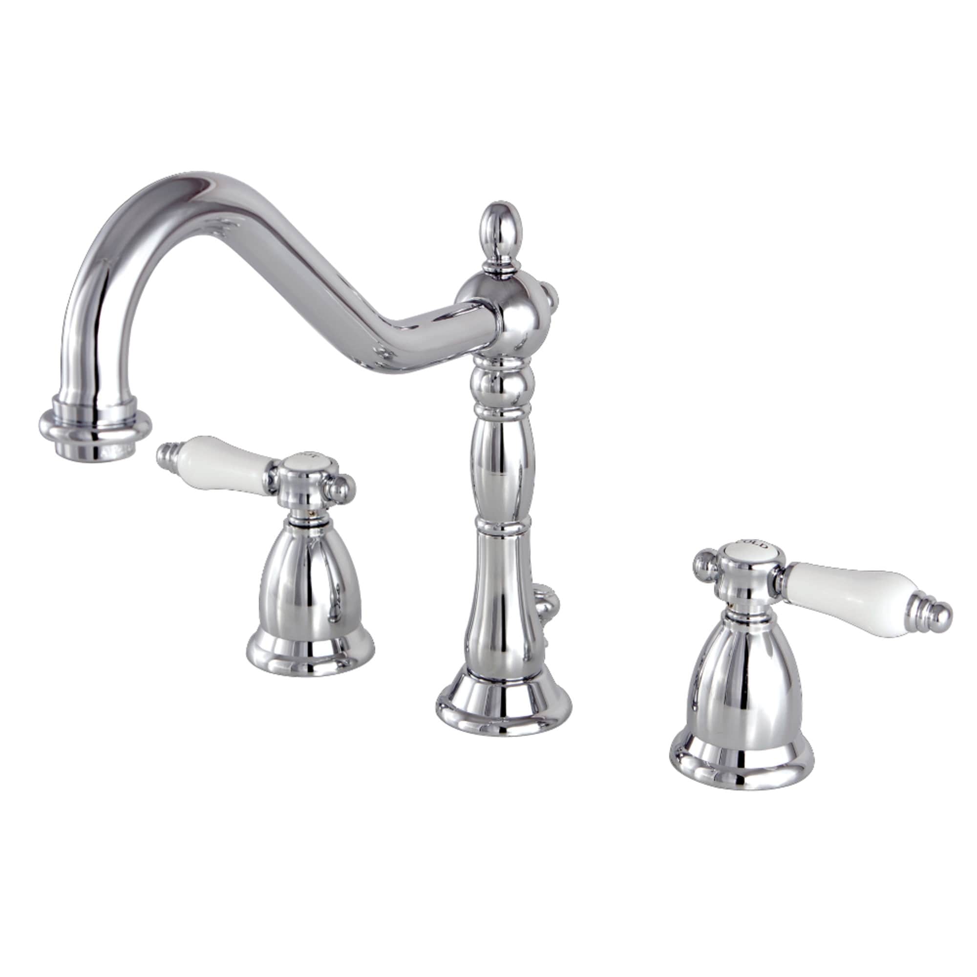 Victorian Porcelain Widespread Bathroom Faucet