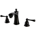 Kingston Brass Kb796.Bl Vintage 1.2 Gpm Widespread Bathroom Faucet With Pop Up Drain Assembly And Metal Handles