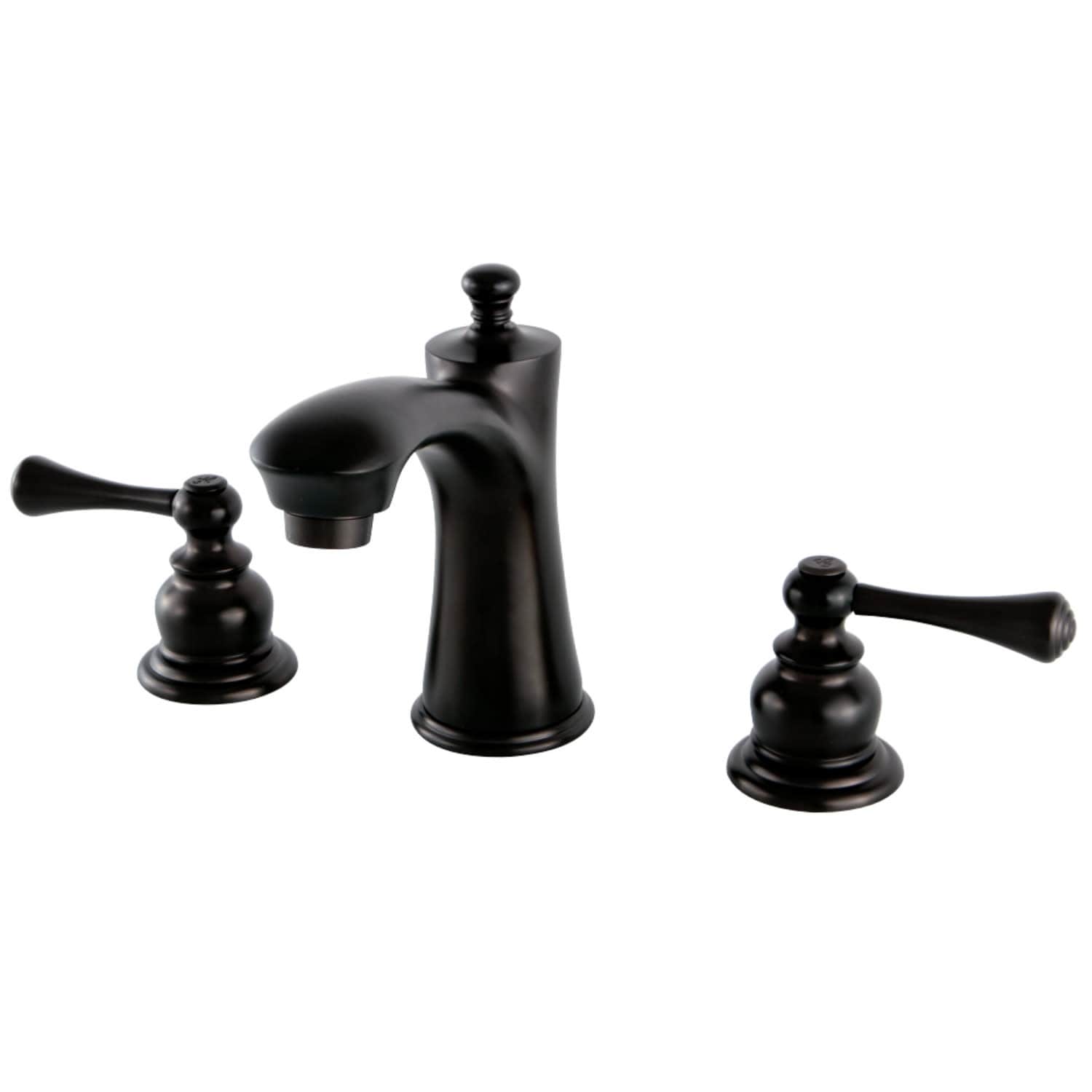 Kingston Brass Kb796.Bl Vintage 1.2 Gpm Widespread Bathroom Faucet With Pop Up Drain Assembly And Metal Handles