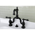 Kingston Brass Vintage High Spout Oil Rubbed Bronze Bridge Bathroom Faucet