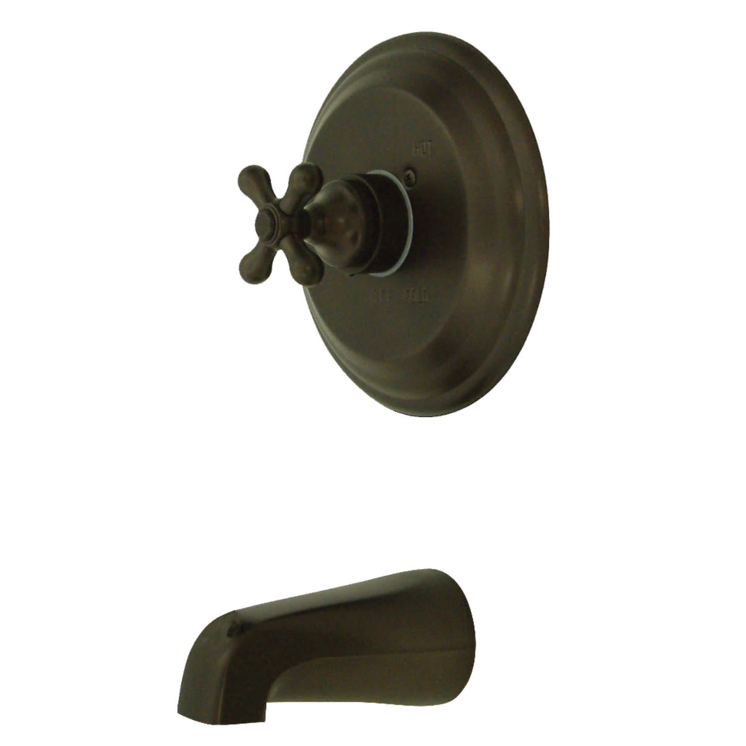 Kingston Brass Kb363.Axto Vintage Wall Mounted Bathtub Faucet With Metal Cross H