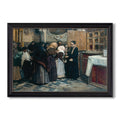 Kissing The Relic 1893 Joaquin Sorolla Custom Framed Canvas